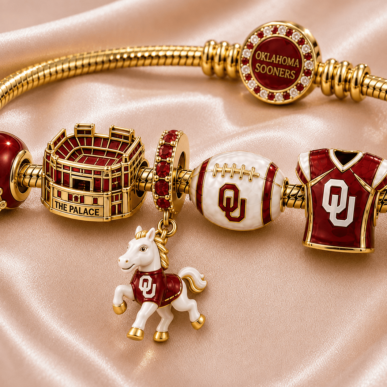 OSN Gold Charm Bracelet Set TMH
