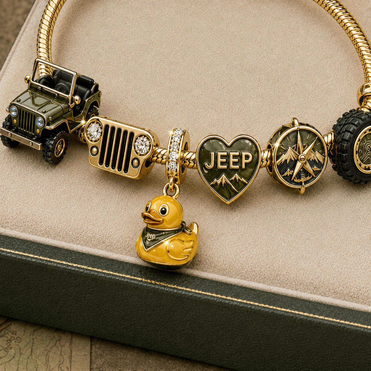 JEP Gold Charm Bracelet Set TMH