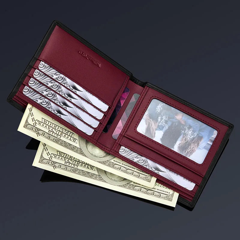 Genuine leather high-end wallet, fashionable card holder, multi-functional men's card bag